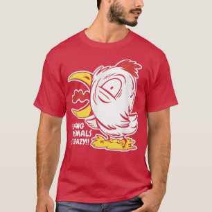 Funny Vegetarian vegan chicken illustration T-Shirt