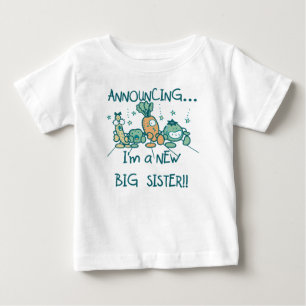 Funny Veggies New Big Sister Baby T-Shirt