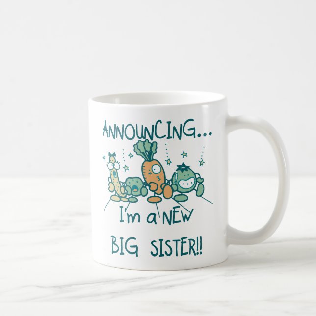 Funny Veggies New Big Sister Coffee Mug (Right)