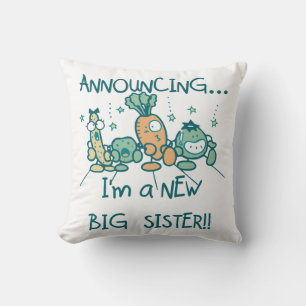 Funny Veggies New Big Sister Cushion