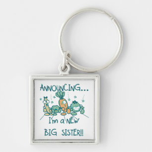 Funny Veggies New Big Sister Key Ring