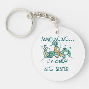 Funny Veggies New Big Sister Key Ring