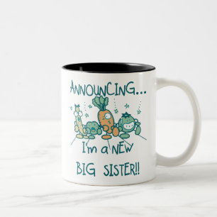 Funny Veggies New Big Sister Two-Tone Coffee Mug