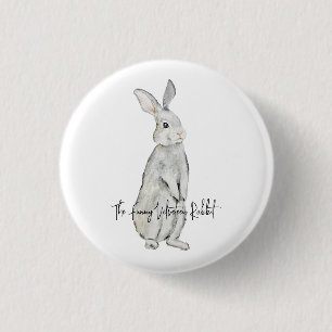 Funny velvet rabbit magnet keychain 3 cm round badge