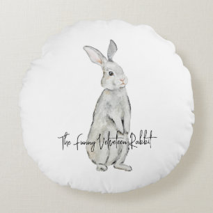 Funny velvet rabbit throw pillow