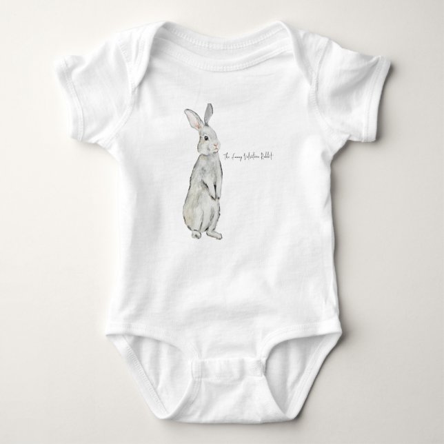 Funny velvet rabbit tote bag baby bodysuit (Front)