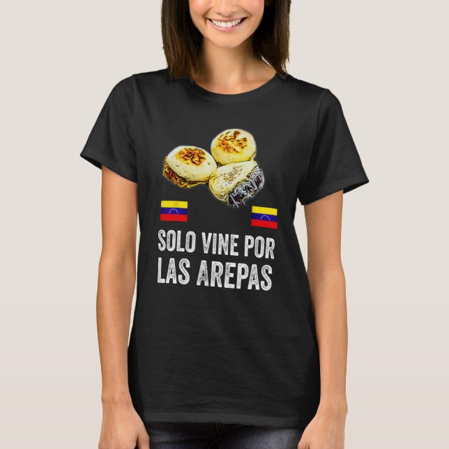 Funny Venezuela Flag Comida Venezolana Arepas Band T-Shirt (Front)
