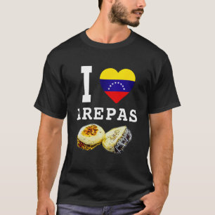 Funny Venezuela Food Flag Comida Venezolana I Love T-Shirt