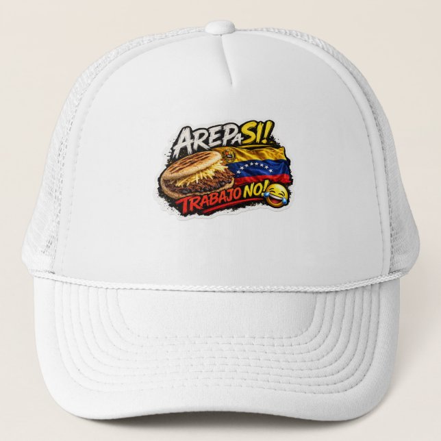 Funny Venezuelan T-Shirt Trucker Hat (Front)