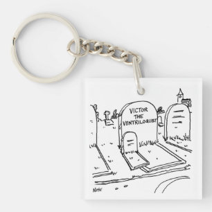 Funny Ventriloquist Joke on Ventriloquism Key Ring