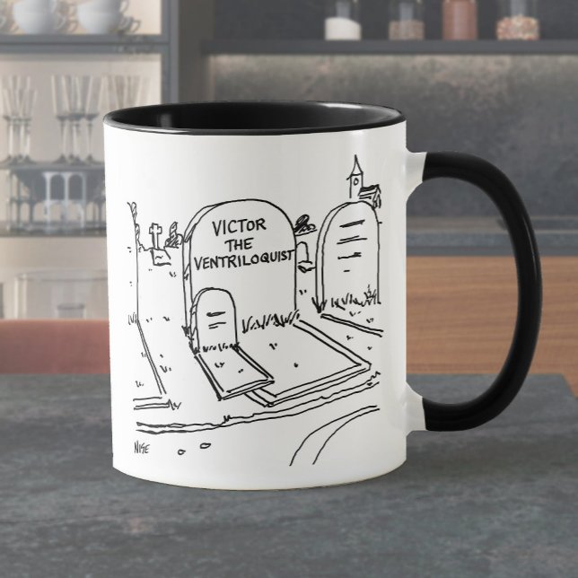 Funny Ventriloquist Joke on Ventriloquism Mug (Creator Uploaded)