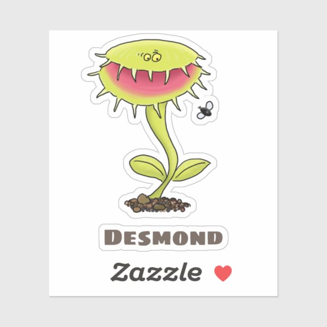 Funny Venus fly trap plant cartoon (Sheet)
