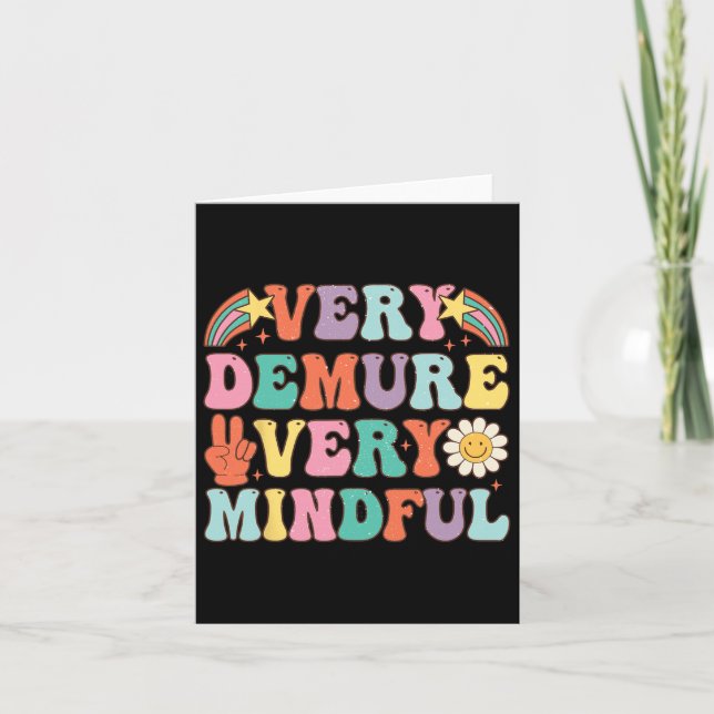 Funny Very Demure Very Mindful Trend Demure &amp;  Card (Front)