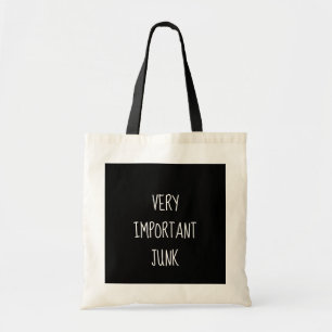 Funny "Very Important Junk" Tote Bag