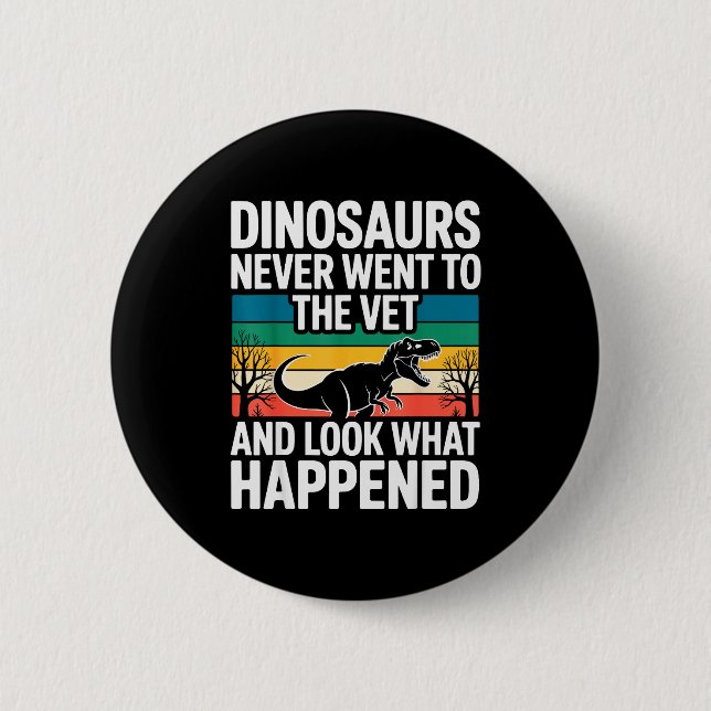 Funny Veterinarian Design For Men Women Vet Tech V 6 Cm Round Badge (Front)