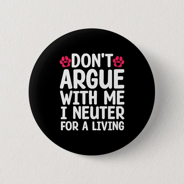 Funny Veterinarian Design For Men Women Vet Tech V 6 Cm Round Badge (Front)