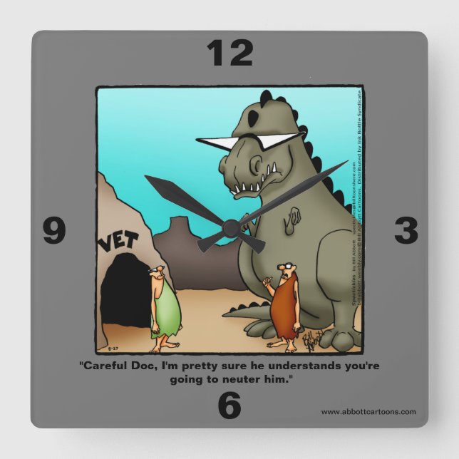 Funny Veterinarian Humour Wall Clock (Front)
