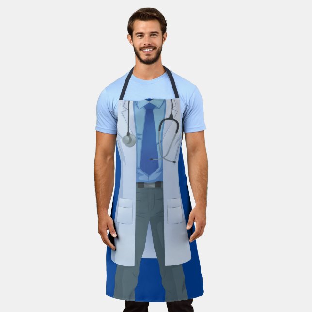 Funny Veterinarian or  Doctor Uniform Apron (Worn)