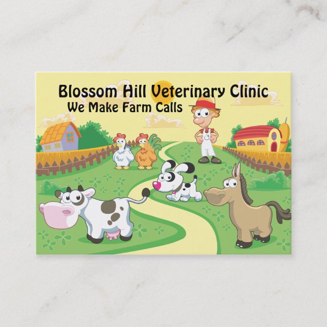 Funny Veterinary Business Card (Front)
