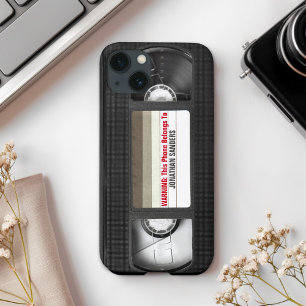 Funny VHS Tape with Name iPhone 13 Case