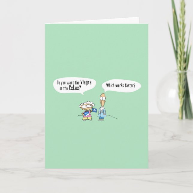 Funny Viagra  Birthday Card - 009B (Front)