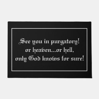 Funny Vicar Priest Quote Joke Doormat
