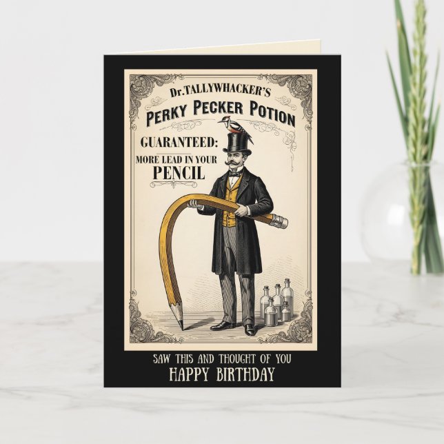 Funny Victorian Birthday Card (Front)