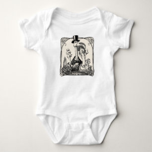 Funny Victorian geese family Baby Bodysuit