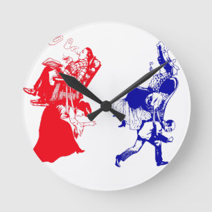 funny victorian marriage round clock