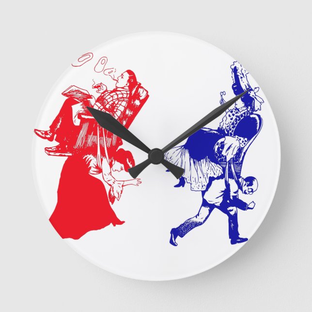 funny victorian marriage round clock (Front)
