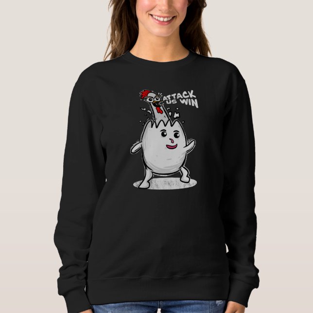 funny victory chicken for women sweatshirt (Front)