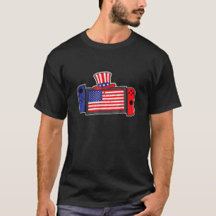 Funny Video Game 4Th Of July Gamer Kids American F T-Shirt