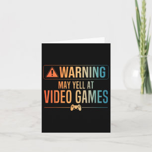 Funny Video Game Art For Men Women Gaming Nerd Pc Card