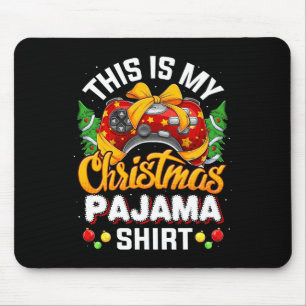 Funny Video Game Controller Christmas Santa Hat Ga Mouse Pad