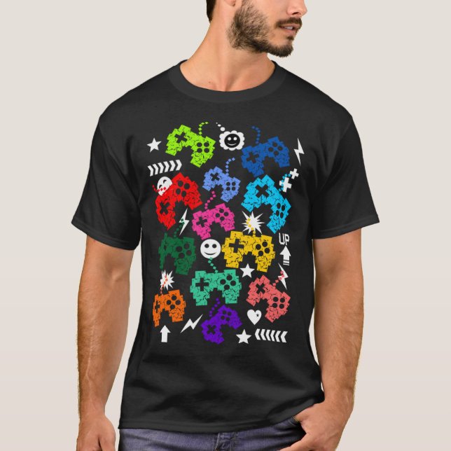 Funny Video Game Controller for Gamers Boys Kids T T-Shirt (Front)