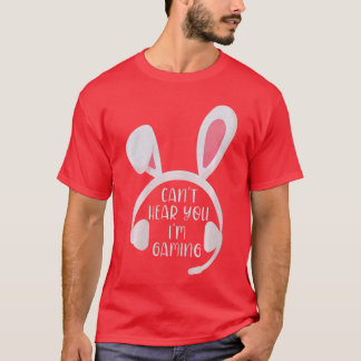 Funny Video Game Gaming Easter Gamer Girl Bunny Ea T-Shirt