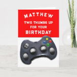 Funny Video Gamer Birthday Card<br><div class="desc">Personalised funny video game birthday card for video gamer. Edit text to easily customise.</div>