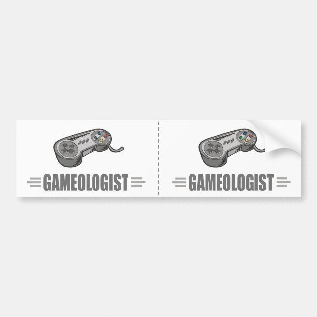 Funny Video Gamer Bumper Sticker (Front)