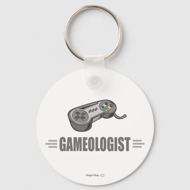 Funny Video Gamer Key Ring (Front)