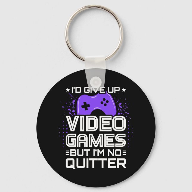 Funny Video Gamer - Pc Console Gaming - Video Game Key Ring (Front)