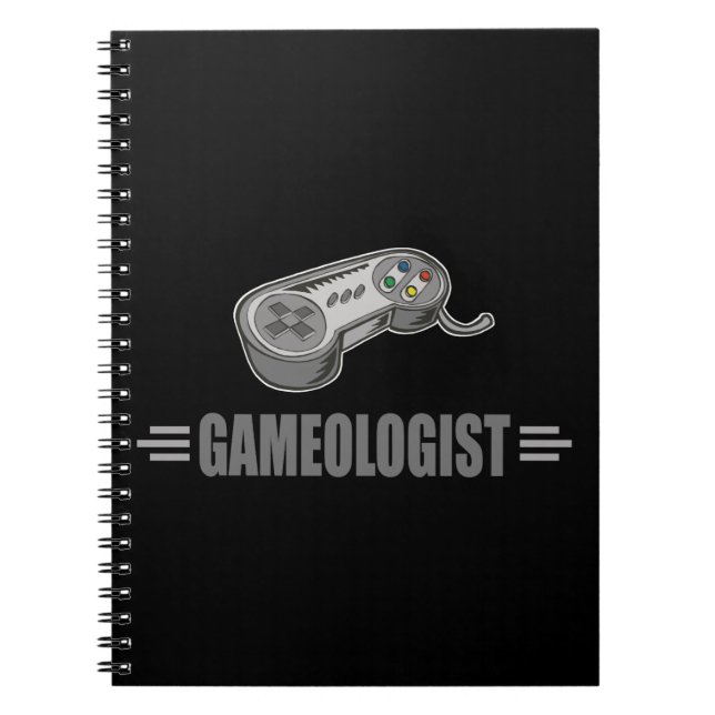 Funny Video Gamer Spiral Notebook (Front)