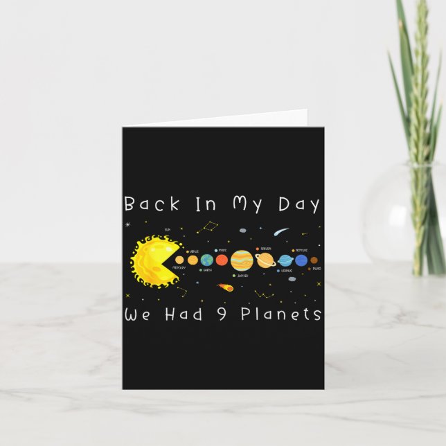 Funny Video Games Back In My Day We Had Nine Plane Card (Front)