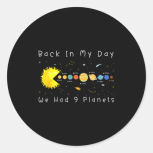 Funny Video Games Back In My Day We Had Nine Plane Classic Round Sticker