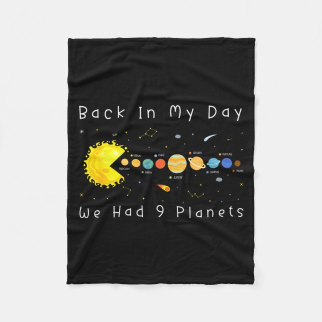 Funny Video Games Back In My Day We Had Nine Plane Fleece Blanket (Front)