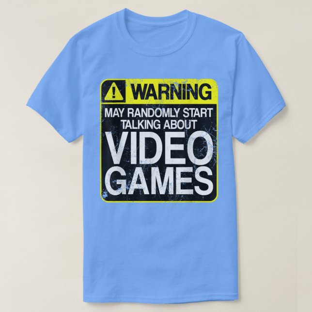 Funny Video Games Console Warning Gaming Computer  T-Shirt (Design Front)