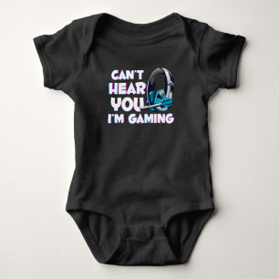 Funny Video Gaming Kid Headphone Humour Baby Bodysuit