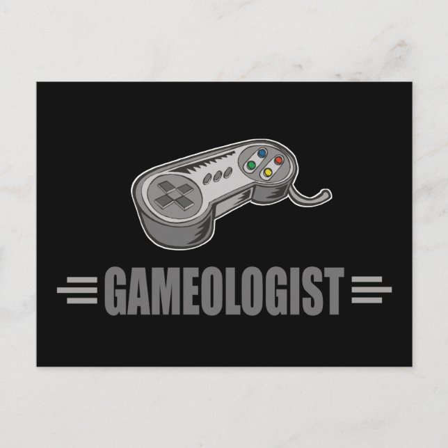 Funny Video Gaming Postcard (Front)
