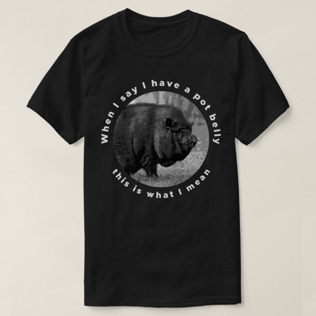 Funny Vietnamese Pot-Bellied Pig Saying Premium  T-Shirt (Design Front)
