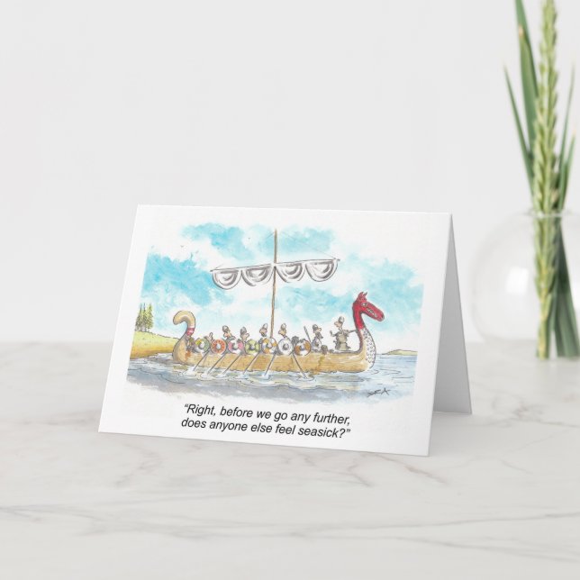 Funny Viking Birthday Card (Front)