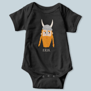 Funny Viking Personalised Baby Bodysuit